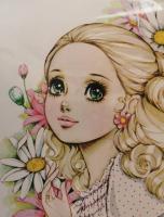 サンスター　少女キャラ下敷き　谷ゆきこ画　2枚