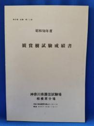 昭和58年度　鑑賞樹試験成績書