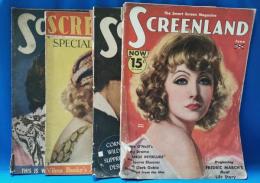 SCREENLAND 1927年1月号、1932年6月号、1946年3月号、1947年11月号　不揃い4冊