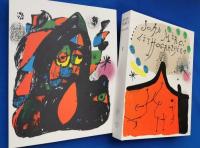 MIRO ミロ リトグラフ カタログ・レゾネ スペイン語版　全4巻揃　本文オリジナル・リトグラフ32点＼カバー・オリジナルリトグラフ4点完備、日本語解説書全4冊付　本体良好品
