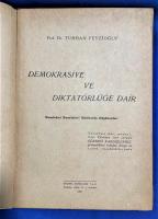 トルコ語　『DEMOKRAS〓YE VE D〓KTAT〓RL〓〓E DA〓R Memleket Meseleleri Hakk〓nda D〓〓〓nceler』 民主主義と独裁について 祖国問題についての考え