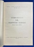 トルコ語　『CUMHUR〓YET〓N 50. YILD〓N〓MU SEM〓NER〓　Seminere Sunulan Bildiriler』　共和国セミナー50周年
セミナーで発表された論文