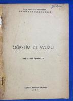 トルコ語　『〓STANBUL 〓N〓VERS〓TES〓 EDEB〓YAT FAK〓LTES〓 〓〓RET〓M KILAVUZU 1968-1969 』 イスタンブール大学文学部指導案内 1968-1969年度