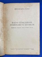 トルコ語　『KAZAN T〓RK〓ES〓NDE ATAS〓ZLER〓 VE DEY〓MLER』 カザン トルコ語のことわざと慣用句