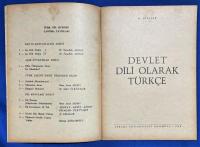 トルコ語　『DEVLET D〓L〓 OLARAK T〓RK〓E』 国家言語としてのトルコ語