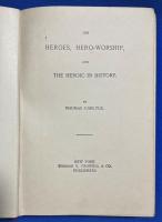 洋書　『ON HEROES, HERO-WORSHIP, AND THE HEROIC IN HISTORY.』 英雄、英雄崇拝、歴史上の英雄について