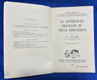 フランス語　『LA LITT〓RATURE FRAN〓AISE DU SI〓CLEROMANTIQUE』 ロマン派の世紀のフランス文学
