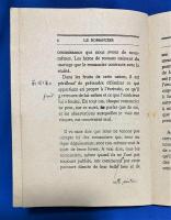 フランス語　『LE ROMANCIER ET SES PERSONNAGES』 小説家とその作中人物　