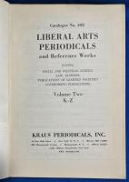 英文書　『LIBERAL ARTS PERIODICALS and Reference Works
including　SOCIAL AND POLITICAL SCIENCE LAW, BUSINESS PUBLICATIONS OF LEARNED SOCIETIES GOVERNMENT　PUBLICATIONS　Volume Two K-Z』