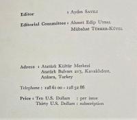 トルコ語　『ERDEM ATAT〓RK K〓LT〓R MERKEZ〓 DERG〓S〓 Cilt : 3 Say〓 : 7 Ocak 1987』 エルデムアタテュルク文化センター雑誌 第3巻 7号 1987年1月