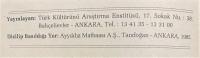 トルコ語　『T〓RKMEN 〓LKES〓(= DO〓U ANADOLU) ADI VE　EMPERYAL〓ZM〓N ETK〓LER〓』　トルクメン国（＝東アナトリア）の名前と帝国主義の影響