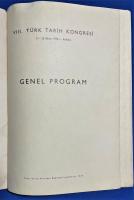 トルコ語　『VIII. T〓RK TAR〓H KONGRES〓 11-15 Ekim 1976 - Ankara GENEL PROGRAM』 トルコ歴史会議 1976年10月11日～15日 アンカラ 一般プログラム