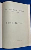 トルコ語　『VIII. T〓RK TAR〓H KONGRES〓 11-15 Ekim 1976 Ankara B〓LD〓R〓 〓ZETLER〓』 Ⅷ.トルコ歴史会議 1976 年 10 月 11 ～ 15 日 アンカラ - 抄録