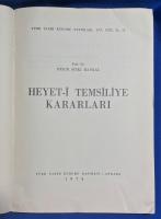 トルコ語　『HEYET-〓 TEMS〓L〓YE KARARLARI』 代表団の決定