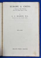 英文書　『EUROPE & CHINA　A Survey of their Relations from the earliest times to 1800』　ヨーロッパと中国　最古の時代から1800年までの両国の関係の調査