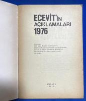 トルコ語　『ECEV〓T'〓N A〓IKLAMALARI 1976』　エセヴィトの発言 1976年