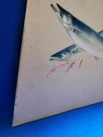 三浦廣洋　自筆色紙　秋刀魚
