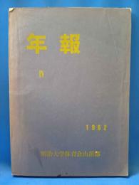 年報　Ⅳ　明治大学体育会山岳部　1962