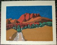 山の版画