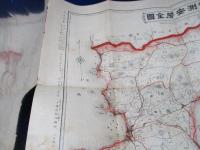 改訂安房全図　房州旅行必携書・観音札所図入　北條駅前福壽堂商店売捌所　東京湾要塞司令部許可済