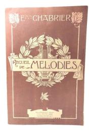 楽譜 RECUIEL De MELODIES/E.m.m.CHABRIER