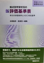 観点別学習状況の新評価基準表 : 単元の評価規準とABC判定基準