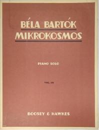 Bela Bartok Mikrokosmos piano solo vol.3(楽譜）