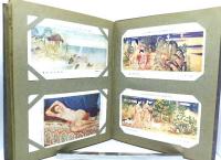 レトロ　ポストカードアルバム・美術展覧会出品作品絵葉書100枚（帝国美術院展覧会・他）