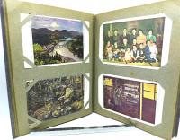 レトロ　ポストカードアルバム・美術展覧会出品作品絵葉書100枚（帝国美術院展覧会・他）