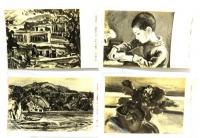 レトロ・絵葉書 春陽会展出品作品 45枚