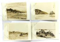レトロ・絵葉書 石井柏亭先生水墨淡彩画展覧会 9枚