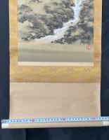 ヴィンテージ掛け軸「山水と水車」
