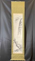 山水画（滝に松図）
