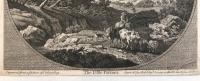 Original 18th C. Engraving "The Little Farmer" by F. Vivares (c. 1770s) after Berghem - Pastoral Landscape with Cattle
