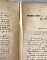  Scarce 1st Ed. EXTERRITORIALITÉ ET INTÉRÊTS ÉTRANGERS EN CHINE
