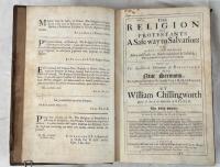 William Chillingworth "The Religion of Protestants"
【1684年・ロンドン刊】W.チリングワース『プロテスタントの宗教』第5版 17世紀皮装 宗教史資料 併録「九つの説教」
