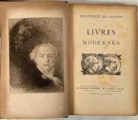 BIBLIOTHÈQUE DES GONCOURT - LIVRES MODERNES
【稀少・書誌学資料】1897年パリ刊『ゴンクール蔵書売立目録：近現代文学』オテル・ドゥルオー競売 19世紀末半革装
