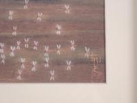 「薬師寺夕景・赤トンボ」奈良風景 日本画調