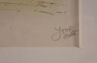 【記念品】スイス風景画「Church in Swiss」限定版画(28/50) 額装 1990年 大西株式会社創立50周年記念 欧州風景 インテリア