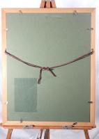 肉筆抽象画「S. Cecil」署名有 インク・グワッシュ 額装品