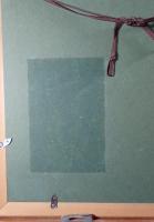 肉筆抽象画「S. Cecil」署名有 インク・グワッシュ 額装品