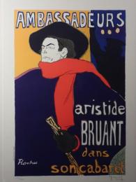 ロートレック「アンバサドゥールのブリュアン」リトグラフ ムルロー工房 限定2000部 