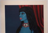 【真作】F.ラビッセ「アルミード」リトグラフ 直筆サイン 限定175部 シュルレアリスム 青い女 幻想絵画 裸婦