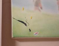 【真作推定】杉田陽平「work?」2005年 初期希少作 F4号 アクリル・油彩