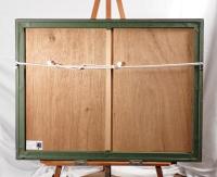 【真作/模写】中村忠二「抽象・人物（仮）」水墨/インク 1960年 額装 裏面シール有 孤高の画家 ドローイング