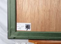 【真作/模写】中村忠二「抽象・人物（仮）」水墨/インク 1960年 額装 裏面シール有 孤高の画家 ドローイング