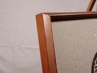 仏教美術】古拓本/版画「飛天文 磬（けい）」額装 昭和レトロ 民藝 拓本 天人 宗教画