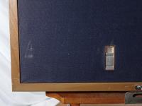 【真作/模写】日本画風景「湖畔の葦」銘『寛』額装 F6号 昭和レトロ 青の絶景 東山魁夷風 インテリア