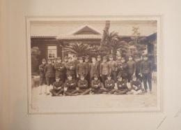 【古写真】岩国 栗原写真館 集合写真（戦前・台紙付）