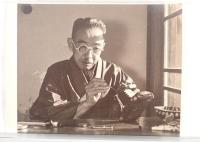 昭和期 古写真3枚セット｜和装の男性ポートレート｜作業風景・眼鏡姿｜大判モノクロ